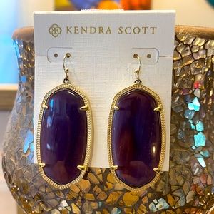 Kendra Scott Purple Maroon Jade Danielle Earrings